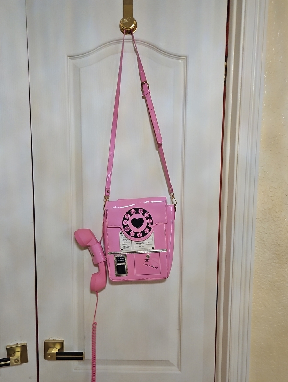 Pink Retro Handset Crossbody Bag. Used Once For BARBIE PARTY.